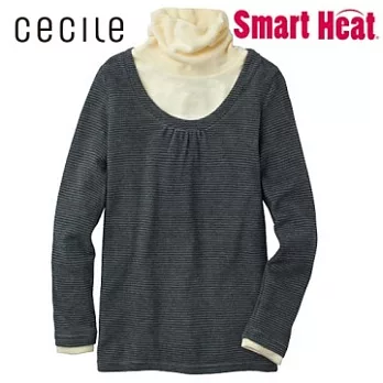 【cecile】Smart Heat假2件式雙色高領上衣MA款
