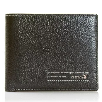 PLAYBOY 真皮質感荔枝紋紳士短夾