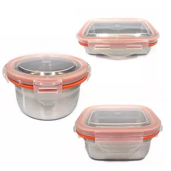 韓國StenLock 不銹鋼保鮮盒3入組