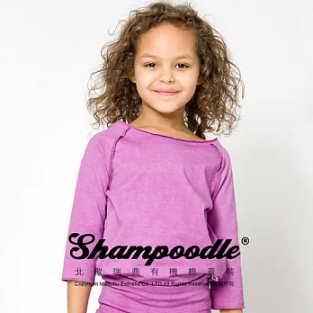 瑞典有機棉童裝Shampoodle仿舊紫色寬領上衣90紫色