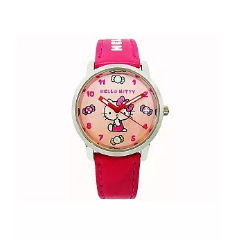 Hello Kitty 甜心俏皮寶貝時尚造型腕錶-粉紅色-LK638LWPR-1