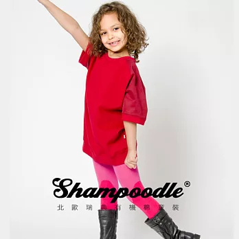 瑞典有機棉童裝Shampoodle時尚桃紅色貼腿保暖褲襪80桃紅色