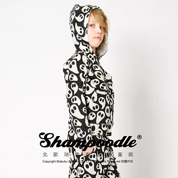 瑞典有機棉童裝Shampoodle黑色小幽靈附帽外套90黑色