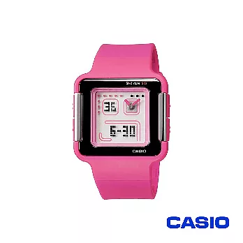 【CASIO卡西歐】復古電玩潮炫彩雙顯錶 LCF-20-4D
