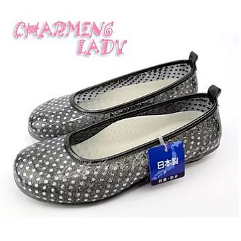 日本製【亮麗銀色點點娃娃雨鞋】防水防滑首選‧雨天必備S亮麗銀色點點