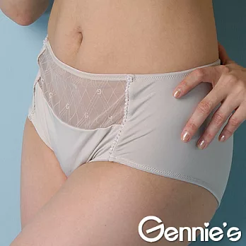 【Gennie’s奇妮】經典菱格魅力極品孕婦中腰內褲(GB15)M藕灰
