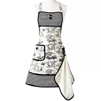 《JessieSteele》Gigi 經典南法圍裙(黑白)