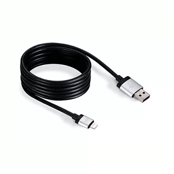 Just Mobile AluCable 鋁質接頭 1.5米 Lightning 平直線銀