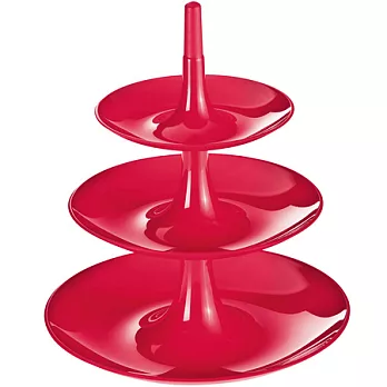 《KOZIOL》3層式點心盤(紅L)