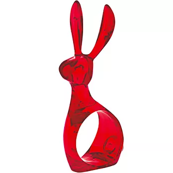 《KOZIOL》長耳兔餐巾環(透紅)