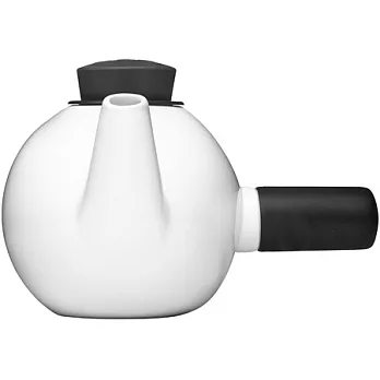 《QDO》單柄白瓷濾茶壺(黑1L)