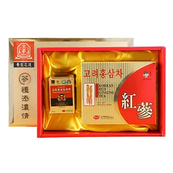 年節禮盒 樂活e棧 金蔘高麗紅蔘精(50g)+紅蔘茶包(50入)禮盒組