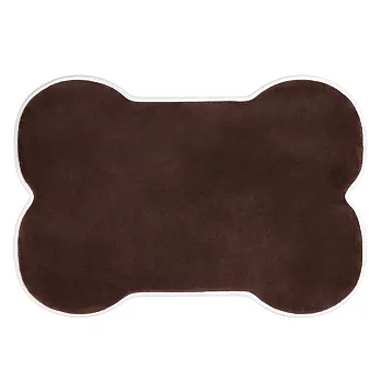 Microdry 《Bath Mat》舒適記憶綿造型浴墊/L巧克力骨頭
