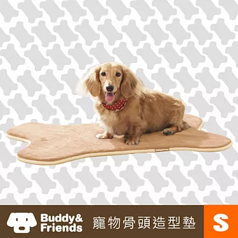 【Buddy&Friends】寵物骨頭造型墊 /S亞麻色