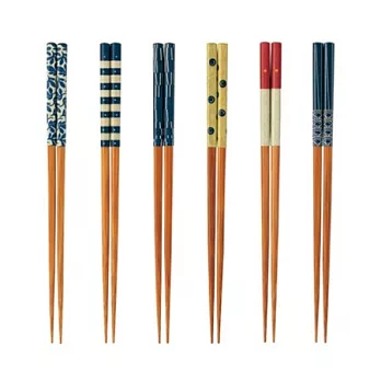 《COVO》日式摩登彩繪竹筷‧六雙組