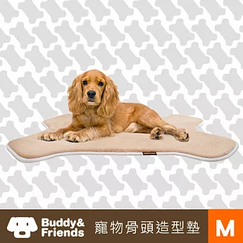 【Buddy&Friends】寵物骨頭造型墊 /M亞麻色