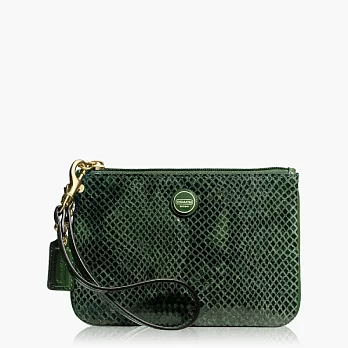 《COACH》 綠色_蛇紋造型小款手拿包