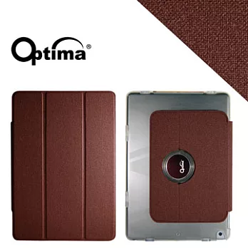 Optima Smart 360 亞麻紋系列 iPad Air 保護套深褐