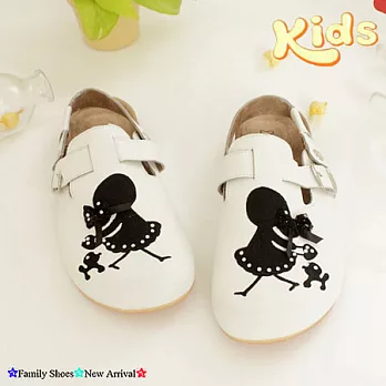 Kids甜心公主與小貴賓前包後空勃肯風鞋~白色大人款35白色