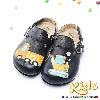 Kids建築達人前包後空勃肯風鞋~藍色兒童款25藍色