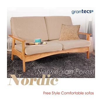 【潮傢俬】Nordic 挪威的森林(北歐風)雙人沙發-米色
