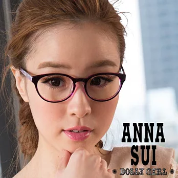 【Anna Sui 】安娜蘇日本Dolly Girl系列時尚眼鏡潮框 Dolly Girl雷射精雕圖騰‧迷幻紫 DG501704