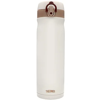 THERMOS膳魔師 素雅不鏽鋼真空專利彈蓋隨手保溫杯瓶500ml-香草白色【JMY-500】