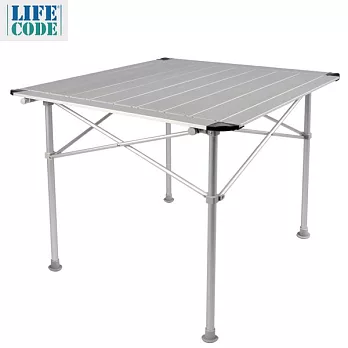 【LIFECODE】鋁合金蛋捲桌/折疊桌80x80cm-附收納袋