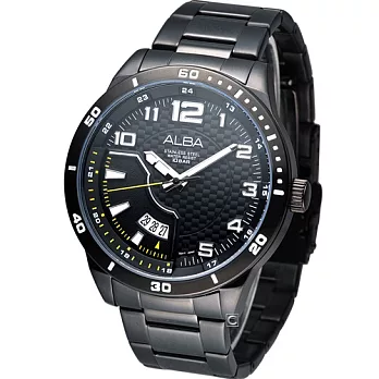 雅柏 ALBA 競速方程式 碳纖維紋時尚錶 VJ42-X102SD AS9643X1