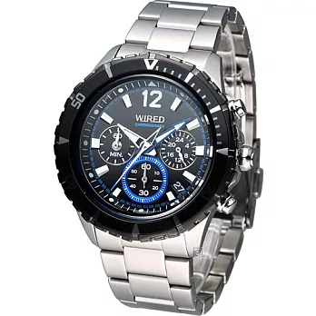 雅柏 WIRED 軍風設計 計時時尚腕錶 VK63-X021DAU2137X1