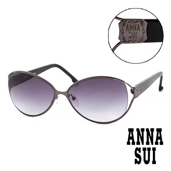 【Anna Sui】日本安娜蘇 復古時尚金屬雕刻造型太陽眼鏡(黑) AS64701黑