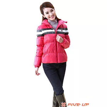 【FIVE UP】糖果派對泡泡領羽絨外套-女(俏桃紅)S俏桃紅
