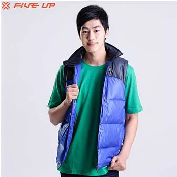 【FIVE UP】美式極暖羽絨背心-男(酷寶藍)M酷寶藍