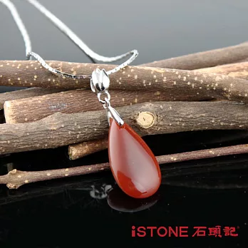 石頭記 鋼飾紅瑪瑙項鍊-幸福花語紅瑪瑙