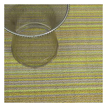 chilewich skinny stripe shag - big mat 室內外地墊(檸檬綠)