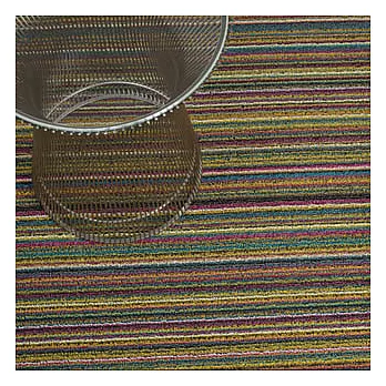 chilewich skinny stripe shag - big mat 室內外地墊(亮彩虹)
