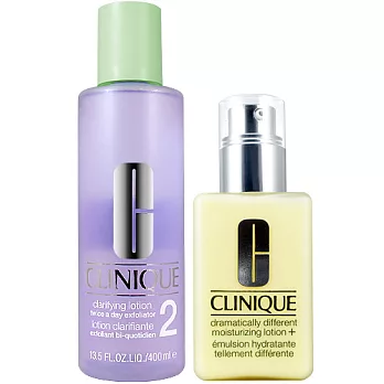 CLINIQUE 倩碧 三步驟潤膚組(潔膚水400ml+潤膚露125ml)溫和3號