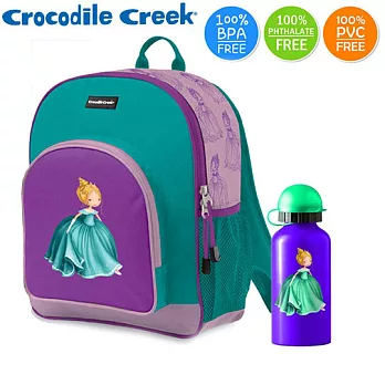 【美國Crocodile Creek】Go Kids兒童造型背包+水瓶(優雅公主)公主
