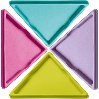 《KOZIOL》三角輕食盤(彩4入)