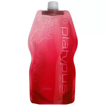 【美國 Platypus】軟式水壺(1公升)紅色