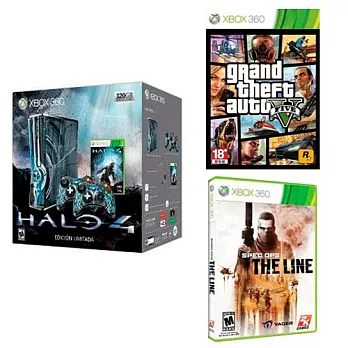 XBOX360 320G 最後一戰4 限定版主機送GTAV與特種戰線組合