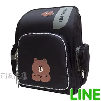 【LINE FRIENDS】㊣版授權 頂級舒壓護脊後背書包(三款)黑色熊大款