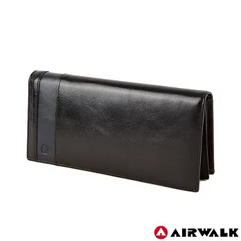 【美國 AIRWALK】頂級黑金經典萬用長夾(共三色)時尚黑