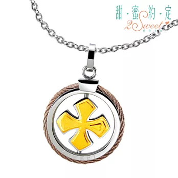 甜蜜約定金飾 ♥轉轉愛♥ 金加鋼墜(女)