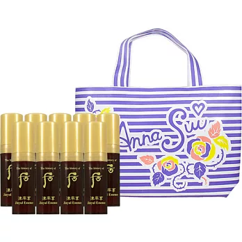 Whoo 后 天氣丹津率享原液(5ml)*9+豔陽手提包