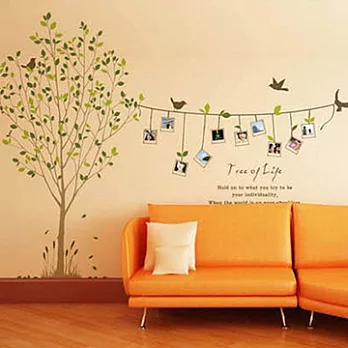 時尚壁貼 - 樹與相片