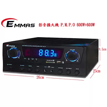 EMMAS 多功能影音擴大機/USB/FM收音機 (AMP-22)