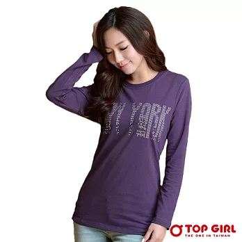 【TOP GIRL】NEW YARK紐約時尚女孩長TEE時尚紫