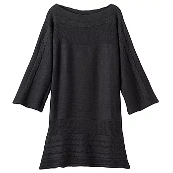 【cecile】Smart HeaT針織A字長版上衣M黑色