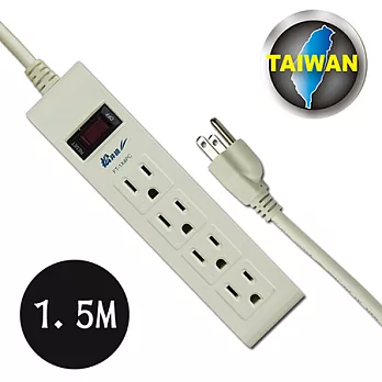 松井流3P一燈四延長線FT-1x4PC(5尺)